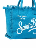 MC2 Saint Barth Light Blue Cotton Canvas Vanity Tote Bag