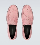Acne Studios Ostrich-effect leather loafers