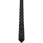 Gucci Navy Silk GG Tie