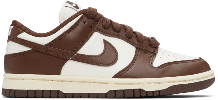 Photo: Nike White & Brown Dunk Low Sneakers