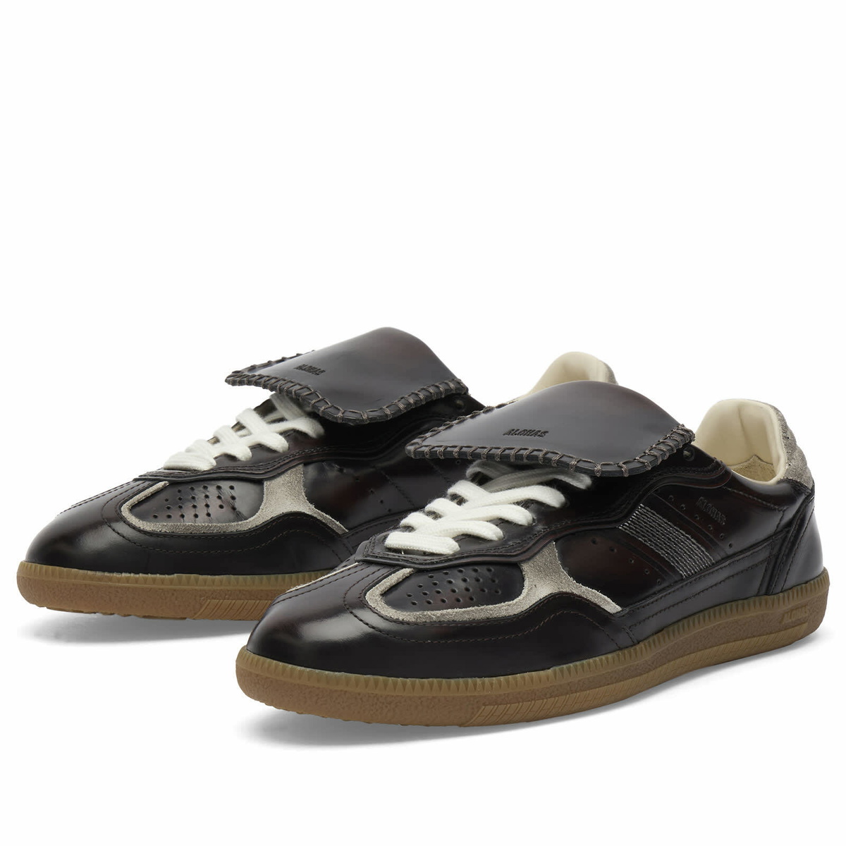 ALOHAS Women's TB 490 Vintage Effect Leather Sneakers in Brushed Dark Chocolate