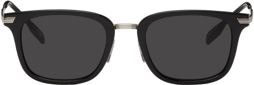 Burberry Sunglasses. Black with silver detail. Amazon.com: BURBERRY BE4216 30018G 57M Black/Grey Gradient  main image 3