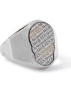 Alexander McQueen - Engraved Silver-Tone Signet Ring - Silver