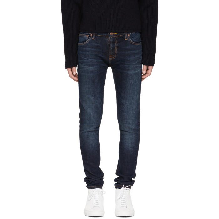 Photo: Nudie Jeans Blue Skinny Lin Jeans