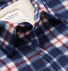 Noon Goons - Faux Shearling-Lined Checked Felt Overshirt - Men - Blue