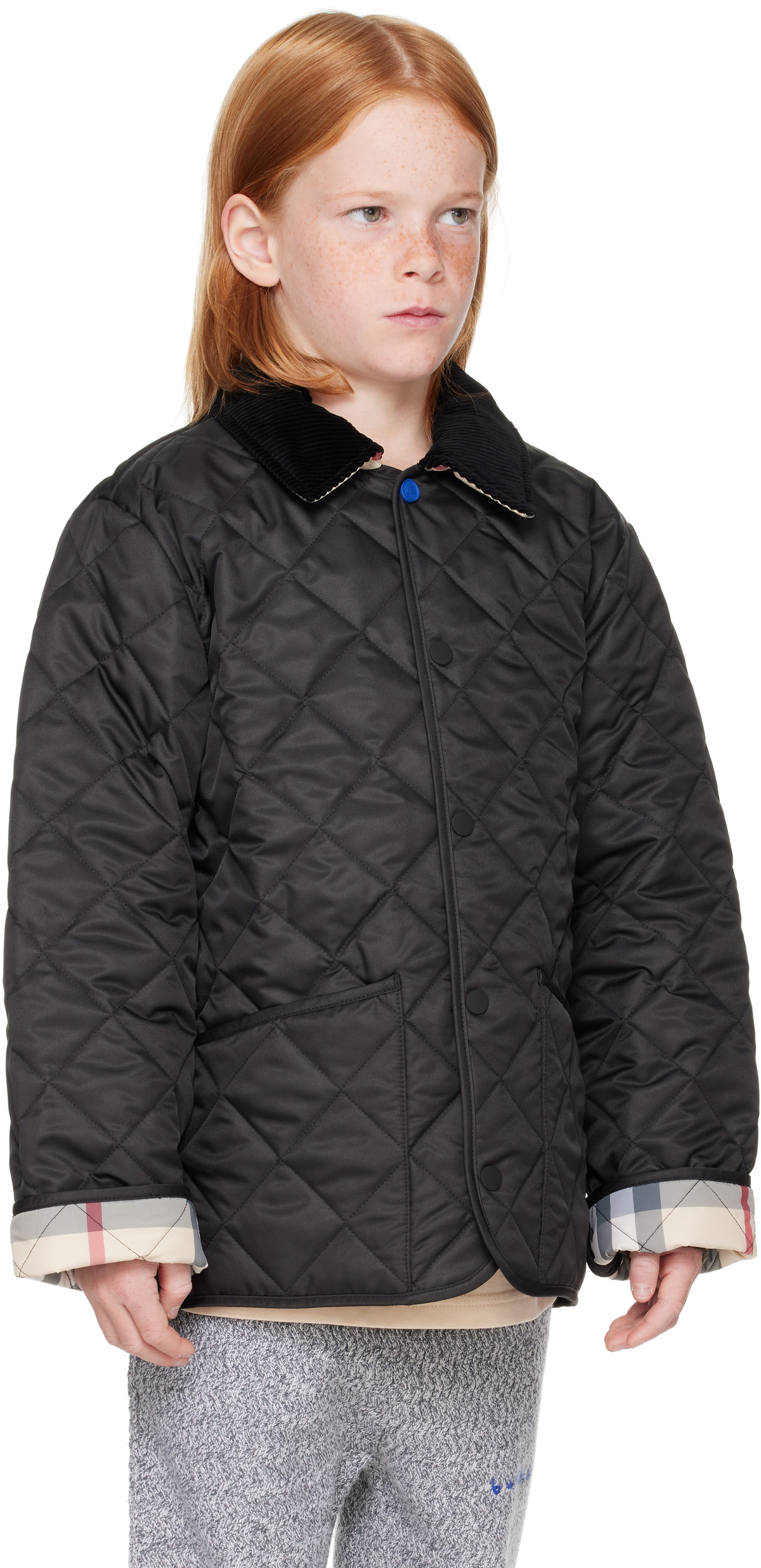 Burberry Kids Black Quilted Jacket