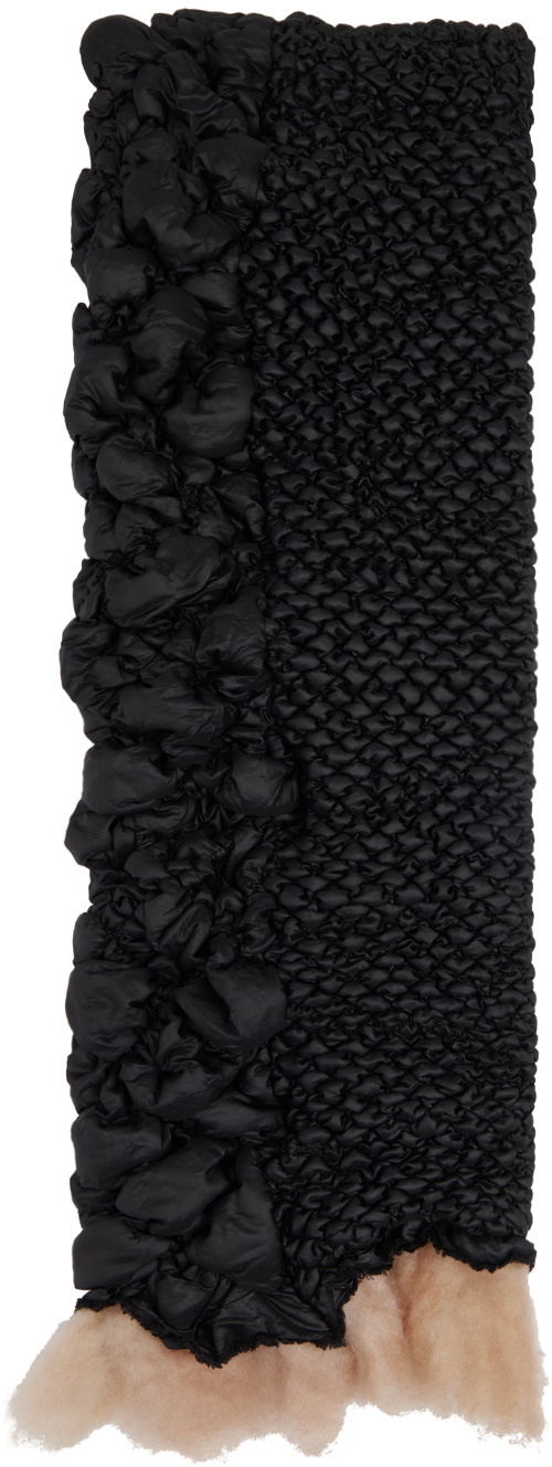 Charlie Constantinou Brown Quilted Scarf