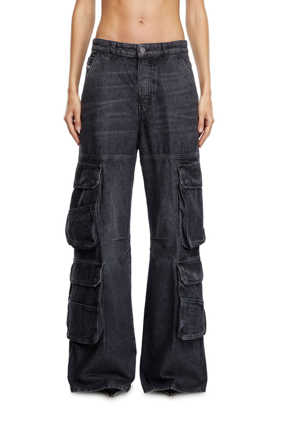 Photo: Diesel Relaxed Jeans Low Waist 1996 D-Sire, Black/Dark grey, Button fly