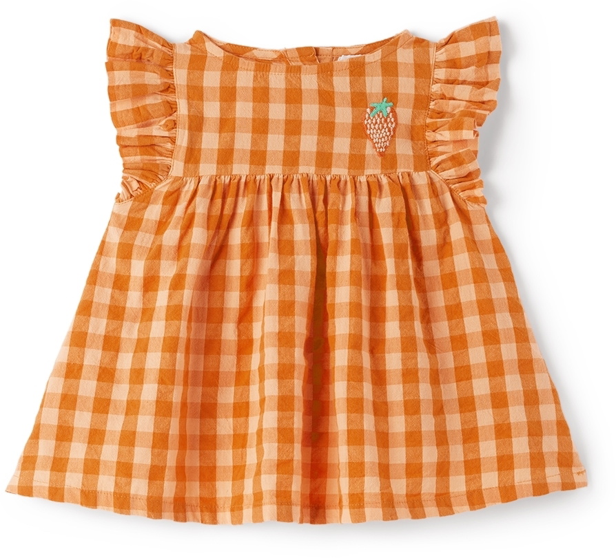 Bobo Choses Baby Orange Vichy Dress Bobo Choses