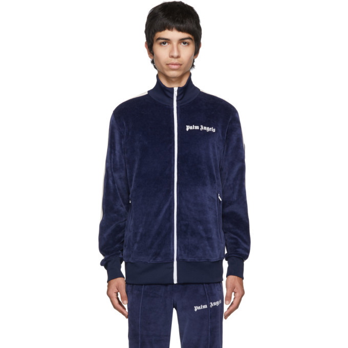 Photo: Palm Angels Blue Chenille Track Jacket