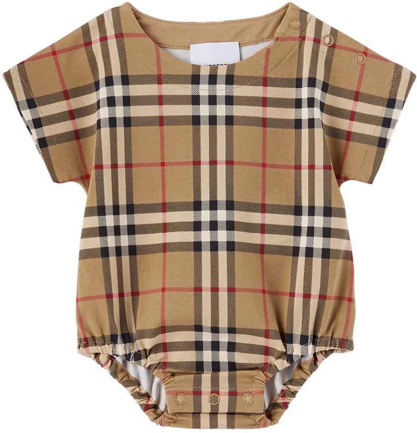 Burberry Baby Beige Bodysuit & Leggings Set Burberry