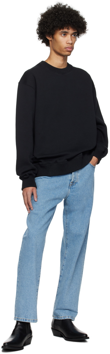 Róhe Black Crewneck Sweatshirt