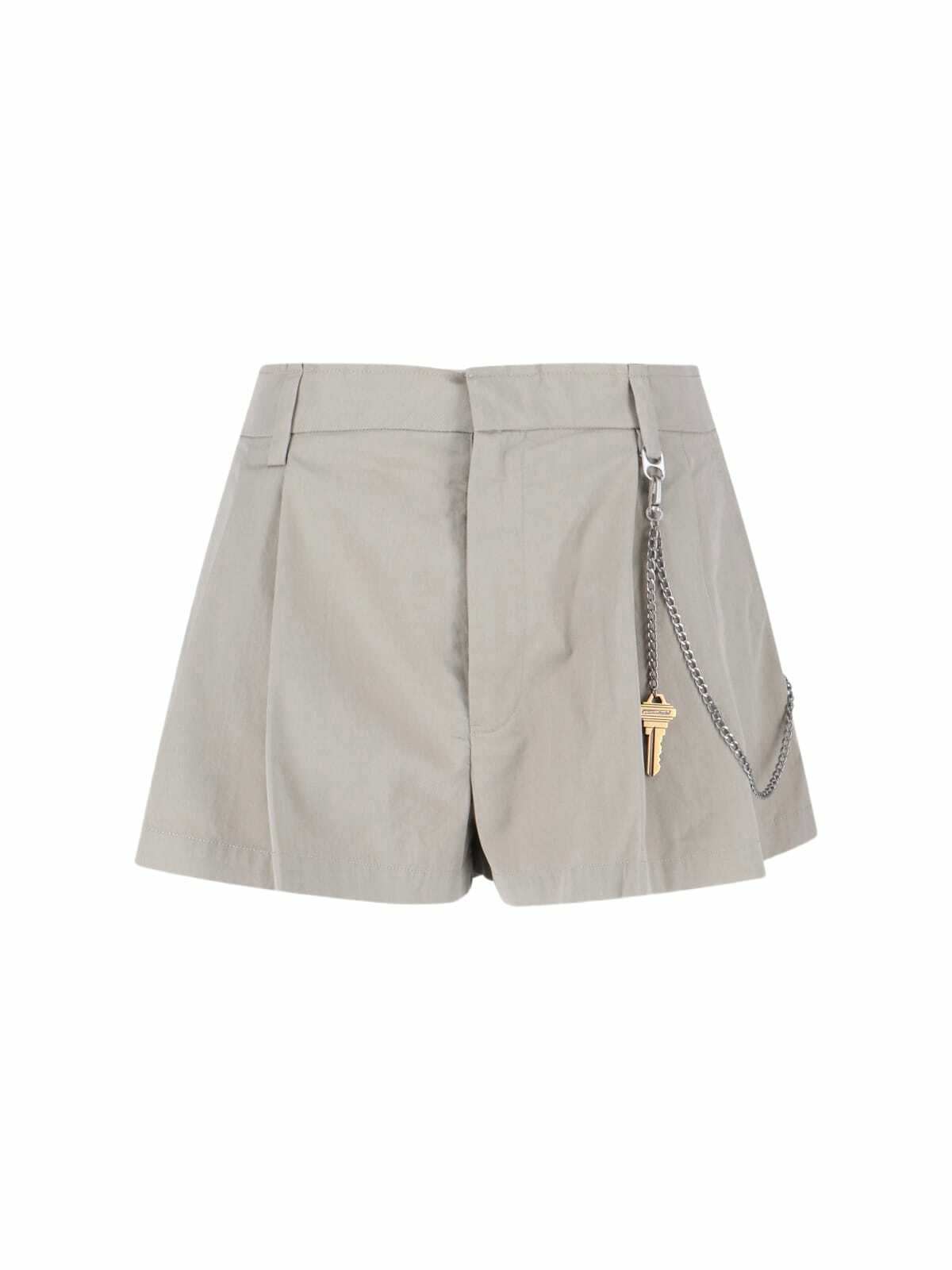 ショーツ ALEXANDER WANG REGENERATED DENIM SHORTS WITH CHAIN BELT Regen Indigo Denim skort with chain belt in VINTAGE BLEACH