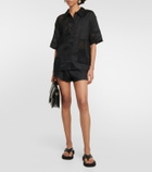 SIR Rayure patchwork cotton shorts