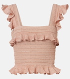 Zimmermann Rebellion ruffled lamé top