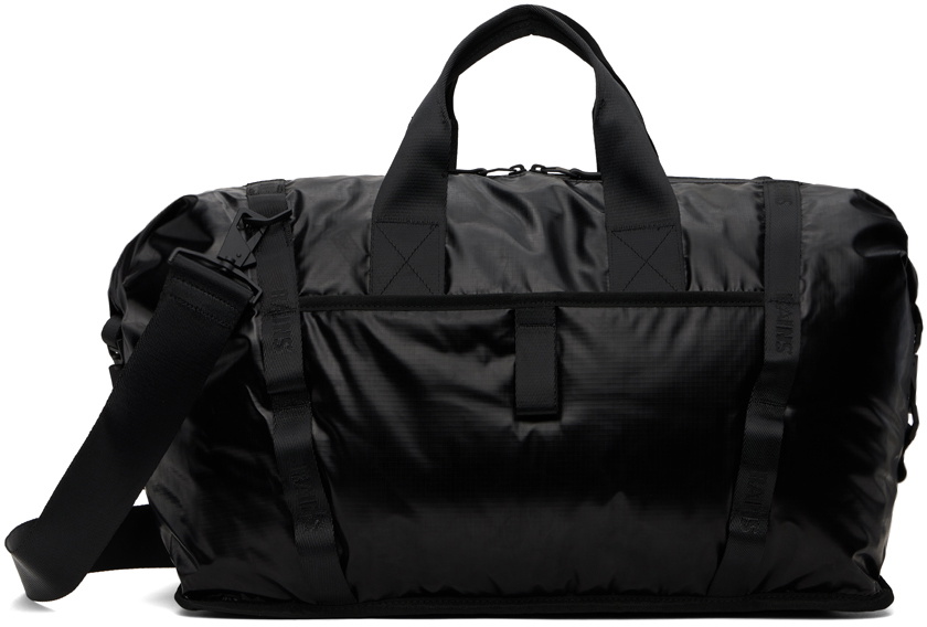 RAINS Black Sibu Weekend Duffle Bag