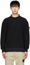 Stone Island Black & Green Patch Sweater