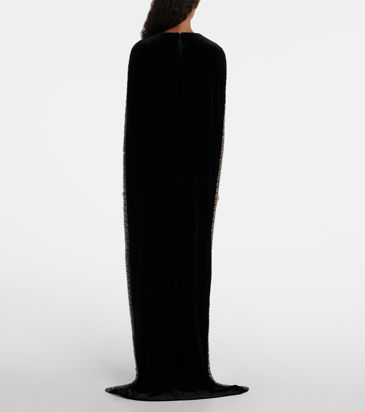 Roland Mouret Caped embellished velvet gown