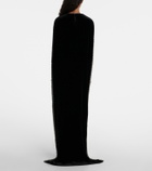 Roland Mouret Caped embellished velvet gown