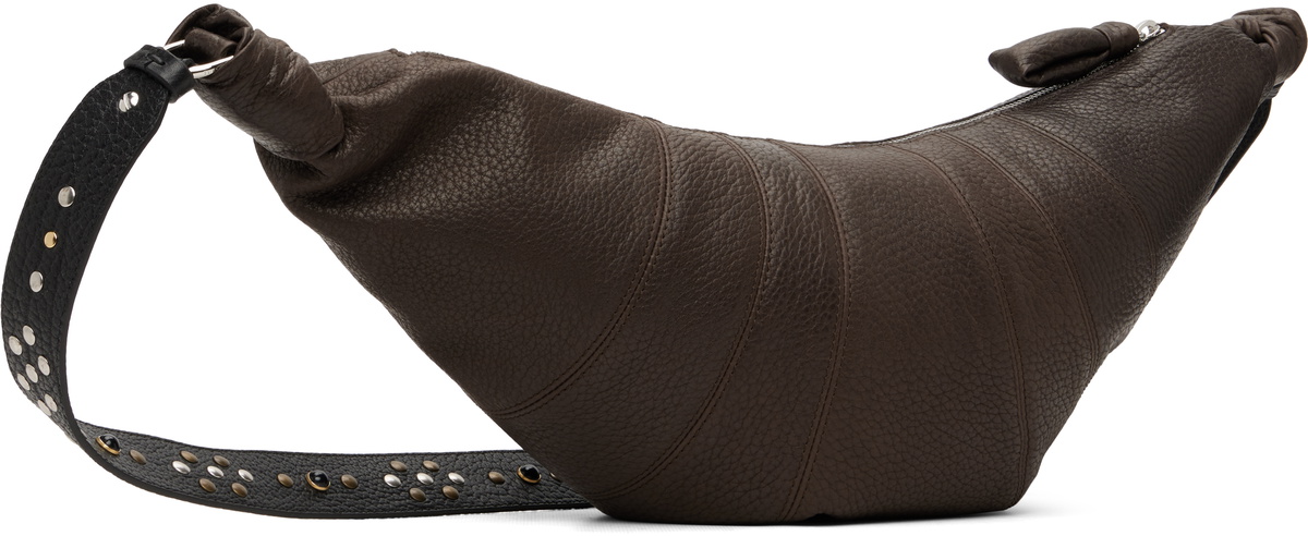 LEMAIRE Brown Western Studs Medium Croissant Bag