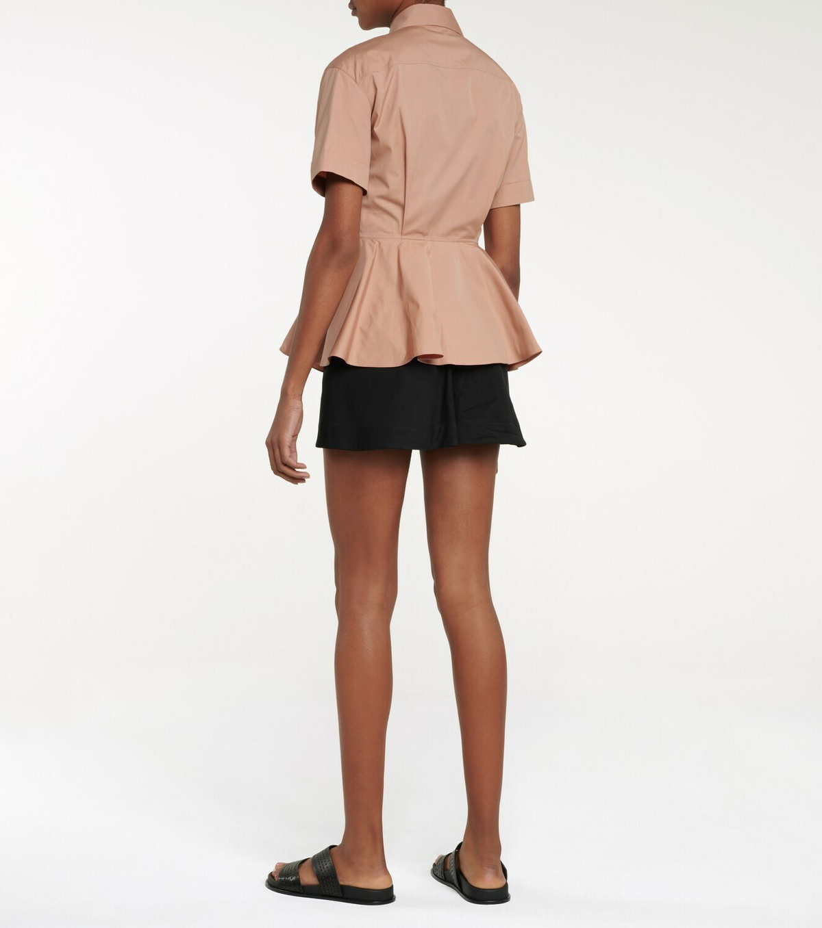 Alaïa Peplum cotton poplin shirt