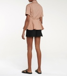 Alaïa Peplum cotton poplin shirt