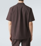 Umit Benan Havana silk-blend bowling shirt