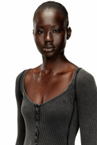 Diesel Midi dress in faded ribbed jersey - Dresses Womens in Grey