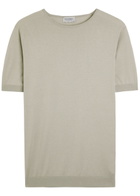 John Smedley Belden Fine-knit Cotton T-shirt Beige