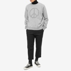 Undercover Men's Peace Sign Crew Sweat in Top Grey