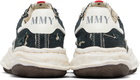 Maison MIHARA YASUHIRO Black 'Blakey' OG Sole Ripped Overdye Canvas Sneakers
