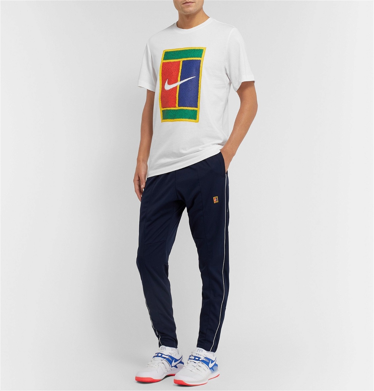 Zus gebied vice versa Nike Tennis - NikeCourt Logo-Print Cotton-Jersey T-Shirt - White Nike Tennis