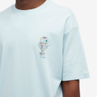 Drôle de Monsieur Men's Vase Logo T-Shirt in Light Blue