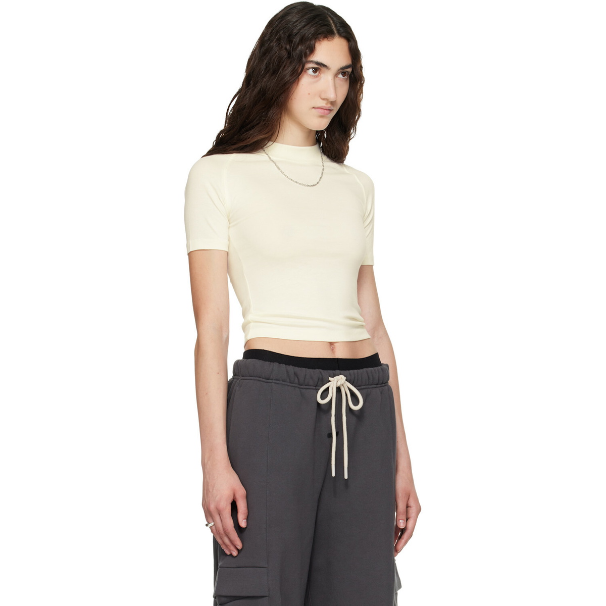 Fear of God ESSENTIALS Off-White Shrunken Baseball T-shirt
