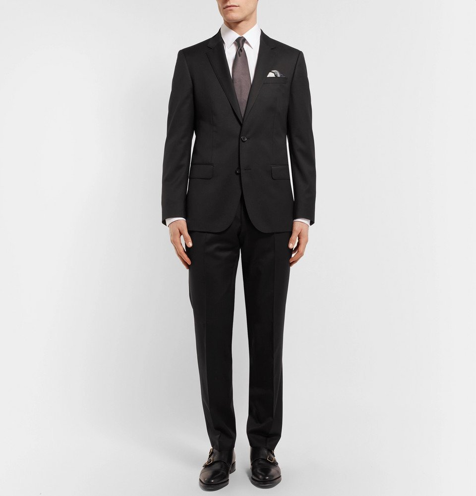 Hugo Boss - Black Hayes Slim-Fit Super 120s Virgin Wool Suit Jacket - Men - Black