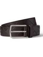 BOTTEGA VENETA - 3cm Intrecciato Leather Belt - Brown