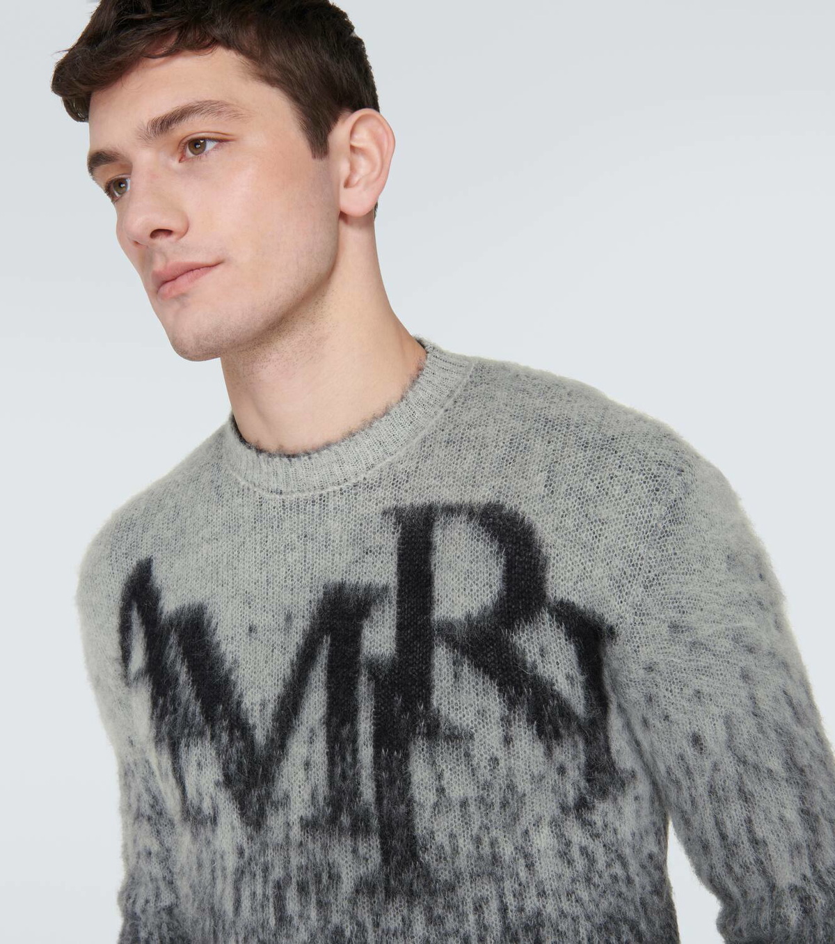 Amiri Logo alpaca and mohair-blend sweater Amiri