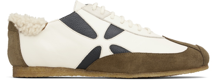 Photo: Stefan Cooke Off-White & Brown Slashed Trainer Sneakers