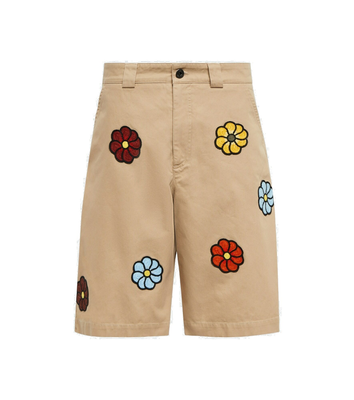 Moncler Genius - 1 Moncler JW Anderson embroidered cotton shorts ...