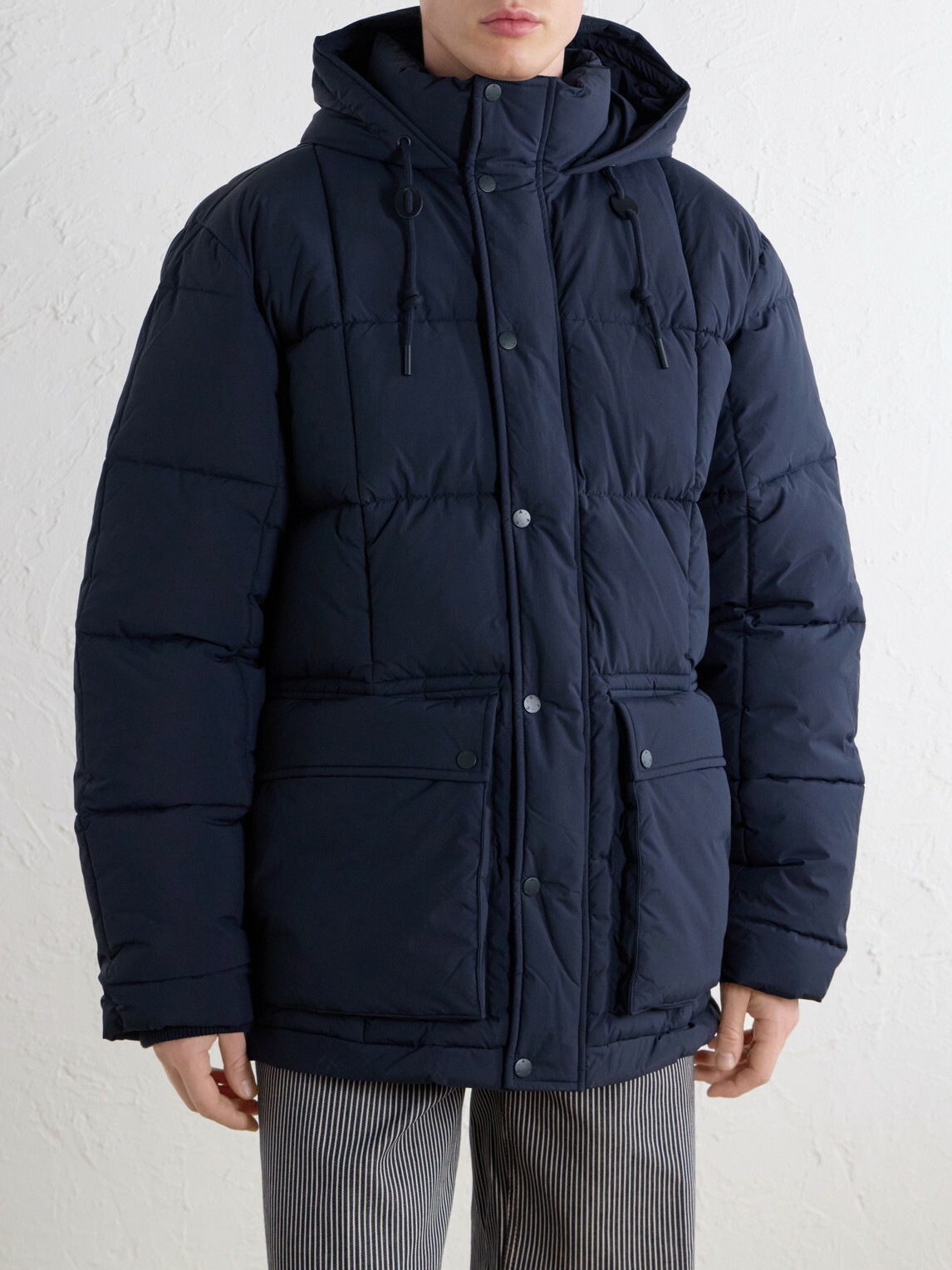A.P.C. - Joshua Hooded Quilted Shell Down Jacket - Blue