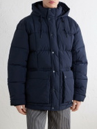 A.P.C. - Joshua Hooded Quilted Shell Down Jacket - Blue