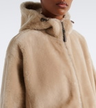 Brunello Cucinelli Monili hooded shearling jacket