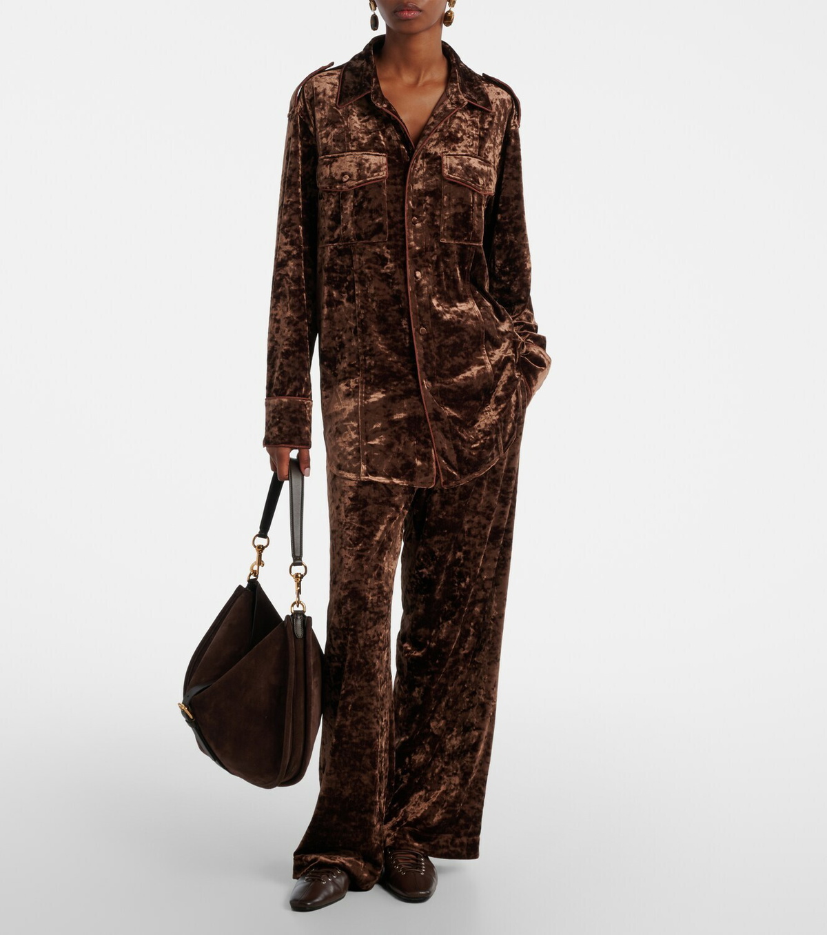 Xu Zhi Velvet straight pants