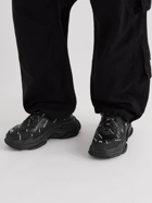 Balenciaga - Triple S Logo-Print Faux Leather Sneakers - Black