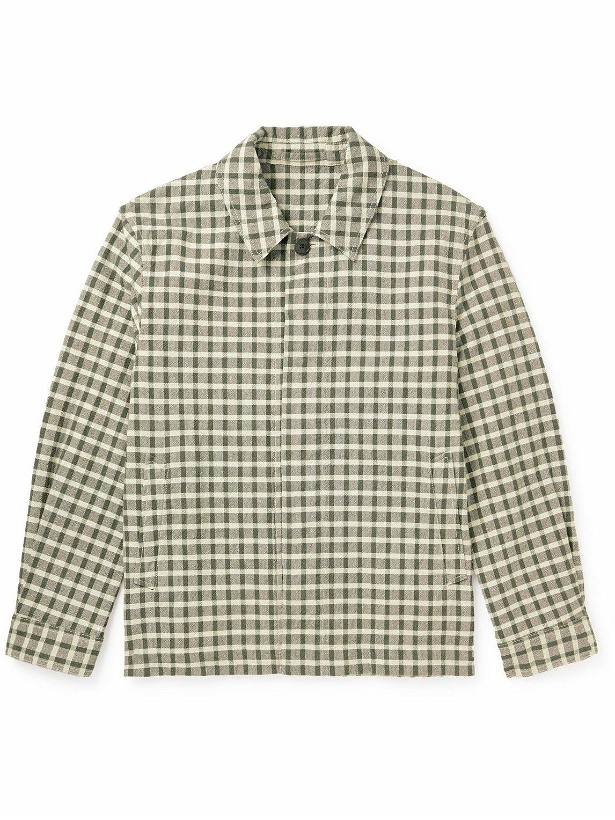 Photo: Mr P. - Checked Cotton Shirt Jacket - Green