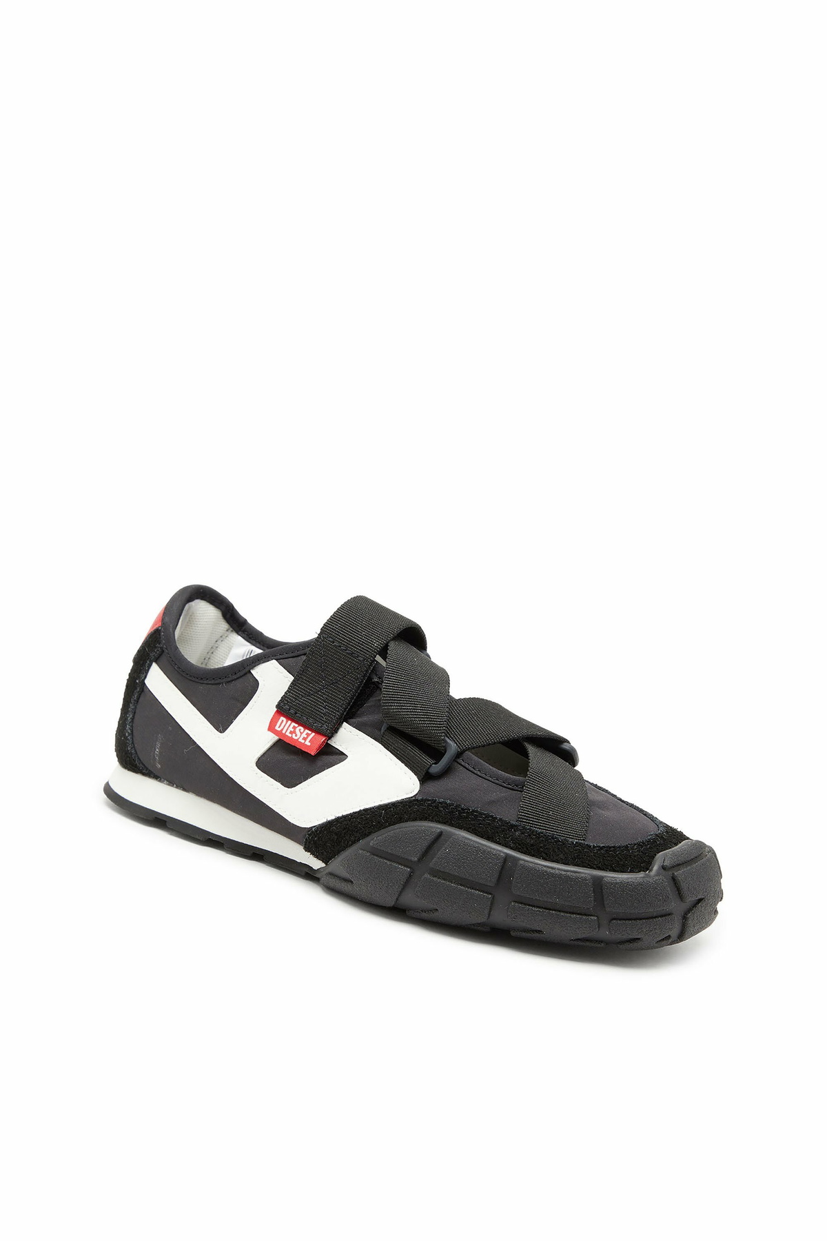 Diesel S-Pagodha-Tongue-free strap sneakers in ripstop - Sneakers Womens in Black