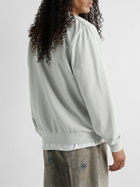 Museum Of Peace & Quiet - Wordmark Logo-Embroidered Cotton-Jersey Sweatshirt - Gray