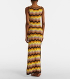 Bananhot Charli chevron crochet cotton-blend maxi dress