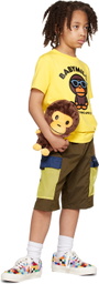 BAPE Kids Yellow Baby Milo Sunglass Patch T-Shirt