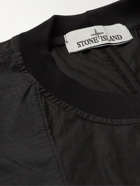 Stone Island - Garment-Dyed Cotton-Blend Shell and Ripstop Sweatshirt - Black